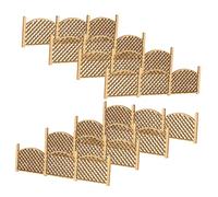 BAZEITFLOW Lot De 8 Mini-clôtures en Bois 1:50 pour Jardin Miniature Décoratif, Accessoires De Micro-paysages, Barrière en Bois Naturel, Décor Maison De Poupée Et Projet DIY