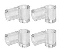 BAZEITFLOW Lot de 8 Vis Acryliques M8 X 10 Mm Tige Filetée 19 X 25 Mm, Supports Muraux Transparents pour Panneaux Publicitaires, Accessoires de Fixation Polyvalents pour Cadre Photo