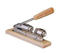 BAZEITFLOW Manche en Bois Casse-Noisette Acier Inoxydable, Mécanique | Base Stable, Ouverture des Coques, Usage la Cuisine Maison, pour Amandes et Noix du Brésil