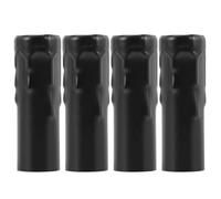 BAZEITFLOW Manchon de Douille E14 pour Lustre en Cristal Lot de 4 Pièces en Métal Noir 25X80 MM Cache-Douille Décoratif pour Abat-Jour de Bougie Accessoires D’Éclairage pour Lampe à Culot