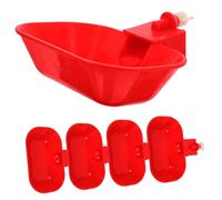 BAZEITFLOW Mangeoire à Eau pour Poules Et Canards Kit De 5 Abreuvoirs Automatiques Solide en PP Système D'abreuvement Pratique pour Volailles Résistant à l'usure