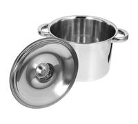 BAZEITFLOW Marmite en Acier Inoxydable 30 MM Épaisseur Diamètre 20 CM Hauteur 12 CM Casserole Multifonctionnelle Couvercle Fond Extra-Épais pour Cuisson Homogène Ustensile Cuisine