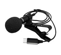 BAZEITFLOW Microphone Condensateur Mini Type C avec Clip de Bruit Haute Qualité Sonore pour Smartphone Enregistrement Vlog et Diffusion Live Noir