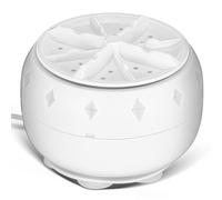 BAZEITFLOW Mini Lave-linge à Turbine Portable Usb, Machine à Laver Compacte 3,5 Kg en Plastique Blanc pour Sous-vêtements, Camping-car et Voyage, Lavage Automatique ’énergie