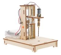 BAZEITFLOW Mini Perceuse de Bureau à Colonne DIY Kit Scientifique de Perçage Précis pour Bois et Plastique Système à Levier Facile Portable et Stable - Outil Manuel pour Projets Créatifs