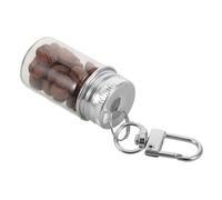 BAZEITFLOW Mini Porte-clés Bouteille à Souhaits Verre Transparent avec Bouchon et Anneau Fiole Artisanale pour DIY Décoration Sentimentale Portable et Création Personnalisée