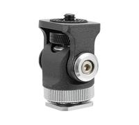 BAZEITFLOW Mini Rotule 1/4 pour Appareil Photo et Téléphone Adaptateur Griffe Flash Support Compact Réglable Rotation Bidirectionnelle Fixation Polyvalente pour Lampe et Moniteur Usage