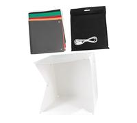 BAZEITFLOW Mini-Tente Photo Pliable 40 CM LED Dimmable 6 Fonds Colorés Cube Lumineux Portable pour Photographie de Bijoux Accessoires et Petits Objets Studio Photo Compact et Polyvalent