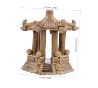 BAZEITFLOW Miniature Asiatique Céramique Décor Hexagonal pour Aquarium et Jardin Zen Statue Polyvalente pour Micro Paysage Décoration pour Terrariums et Bureaux