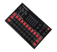BAZEITFLOW Mixeur Audio USB Multifonction avec Changeur de Voix Portable Effets Intégrés pour Streaming Direct Compatible PC et Multi- Équipement Live Professionnel avec Éclairage LED