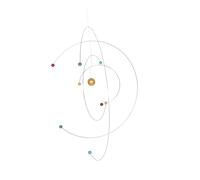 BAZEITFLOW Mobile Suspendu Scientifique, Modèle Éducatif de Planètes Structure Atomique en Métal, Décoration Moderne Nordique pour Chambre et Bureau pour Ambiance Fraîche et Naturelle