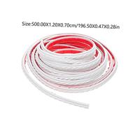 BAZEITFLOW Moulure Décorative Autocollante Bande PVC Auto Adhésive Blanche Bordure Plafond Cadre Miroir Finition Murale Polyvalente pour Armoires et Portes