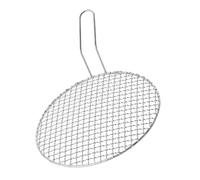 BAZEITFLOW Net De À Barbecue Rond avec Manche en Filet De Barbecue pour La Cuisson Extérieure en Acier Inoxydable BBQ BBQ Grill pour Grillades Légumes Accessoires