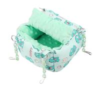 BAZEITFLOW Nid de Repos Ouvert pour Petits Animaux, Lit Chaud et Suspendu en Tissu Épais, Taille Moyenne, Couleur Vert Dinosaure, Habitat Douillet pour Hamster, Lapin, Écureuil et Planeur