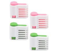 BAZEITFLOW Niveleur à Gâteau Réglable 5 Niveaux en Plastique Guide de Découpe Tranches Uniformes Coupe 2 Paires pour Trancheuse à Maison et Pâtisserie