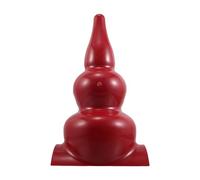 BAZEITFLOW Ornement de Toit de Gourde Rouge Zao, Décoration de Toit Chinoise Ancienne, Tuile Hexagonale Résistante aux Intempéries, Garniture Architecturale Traditionnelle pour Pergolas