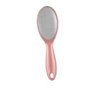 BAZEITFLOW Outil de Pédicure Double Face Acier Inoxydable Râpe Pied Ergonomique pour Exfoliation des Peaux Mortes Accessoire de Soin des Confortable pour Cors et Callosités Finition Or Rose