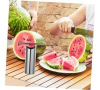 BAZEITFLOW Ouvre Pastèque Acier Inoxydable Découpeur et Extracteur de Noyaux de Melon Outil Pratique pour Fruits et Facile à Nettoyer Grand Modèle