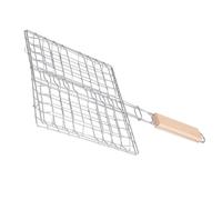 BAZEITFLOW Panier à Griller Acier Inoxydable avec Poignée Barbecue Extérieur Portable Grill Panier pour Poisson Steak et Légumes Accessoire Cuisson Camping et Pique-