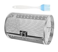 BAZEITFLOW Panier de Rôtissage Rotatif Acier Inoxydable pour Four Électrique Gril Métallique Portable et Léger avec Ouverture Large et Porte Unique Accessoire de Cuisson Couleur Aléatoire