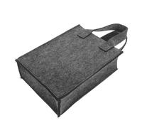 BAZEITFLOW Paquet de Rangement pour Bouteille de Vin en Feutre Gris Moyen 2 Bouteilles 24x18x8,5 Cm, Poignée, Portable et Léger, pour Pique-niques, Fêtes et Voyages