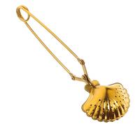 BAZEITFLOW Passoire à Thé en Inox 304 Long Manche Doré Infuseur à Thé Réutilisable Portable pour Maison Bureau et Voyage