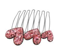 BAZEITFLOW Peigne à Cheveux Rose Peigne Décoratif Forme de Cœur Accessoires de Coiffure et Filles pour Gérer Franges Cheveux Indisciplinés Outil de Beauté