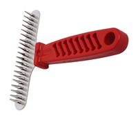 BAZEITFLOW Peigne de Toilettage pour Chien et Chat Démêloir Ergonomique Antidérapant Râteau à Poils Longs Acier Inoxydable et Confortable pour Animaux à Poils Longs