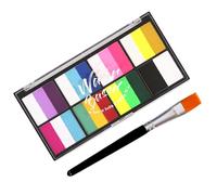BAZEITFLOW Peinture Corporelle Visage Couleurs Eau Rapide Séchage Set Maquillage Adulte Multi-usage Cosmétique pour Fête Cosplay Fan Face Paint