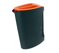 BAZEITFLOW Pichet Eau Capacité avec Poignée Portable et Couvercle Étanche Cruche Maison pour Boisson Fraîche été Récipient et Facile à Nettoyer sans Fuite Vert Foncé avec Couvercle Orange