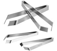 BAZEITFLOW Pinces à Arêtes de Poisson en Inox 2 Pièces, Pinces de Précision Multifonction Cuisine et Barbecue, Embouts Plats et Biseautés, Extraction D'arêtes Facile et Nettoyage Rapide