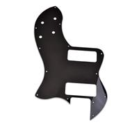 BAZEITFLOW Plaque de Protection Guitare Électrique Plis PVC Noir Compatible Mexico Reissue et Deluxe Style Humbucker pour Standard Résistante Chaleur et Aux Rayures Accessoire Remplacement