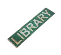 BAZEITFLOW Plaque Murale Bibliothèque En Étain Étanche Pour Déco Intérieure Et Extérieure, Panneau Rétro Vintage Dimensions Flexibles, Art Mural Lecture Pour Salle De Lecture, Bureau, Jardin