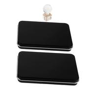 BAZEITFLOW Plateau de beauté multifonctionnel palette de fards à paupières de voyage palette de surligneur vide casserole de maquillage en plastique vide cristal Noir