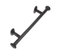 BAZEITFLOW Poignée de Porte Fonte Noire Antique Robuste pour Portail de Jardin Style Européen Vintage Poignée Longue pour Porte de Grange Tirant Métallique avec Vis pour Clôture Abri Garage