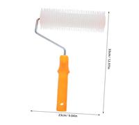 BAZEITFLOW Pointes Auto Nivelant pour Sol Ciment Brosse Débulleuse Ergonomique à Manche Confortable Mousse pour Revêtement Époxy Couleur Aléatoire