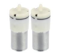 BAZEITFLOW Pompe à Air Électrique Mini pour Aquarium 2pcs en Plastique Argenté, Installation Rapide, Silencieuse, pour Réservoirs à Poissons