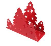 BAZEITFLOW Porte-Serviettes de Noël en Acier Inoxydable Rouge Distributeur de Serviettes sur Pied Décoratif pour Restaurant et Hôtel Organisateur de Mouchoirs de Table pour Usage Festif et