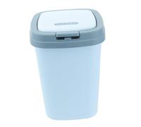 BAZEITFLOW Poubelle Plastique à Bouton-poussoir avec Couvercle Capacité Silencieuse et Pratique pour Cuisine Salon et Bureau Modèle Ciel Petit Format