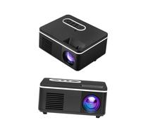 BAZEITFLOW Projecteur LED Portable Lumens Projecteur Multimédia Compact avec Interface Multifonctionnelle Lecture USB et Disque Dur Faible Consommation Adapté Usage Personnel Noir