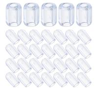 BAZEITFLOW Protections de Pieds pour Grille D'évier la Cuisine 80 Pcs Pvc Transparent 4 Mm Clips 5 Mm, Accessoires Universels pour Supports Évier, Couvercles Anti-rayures Adaptés à Usage