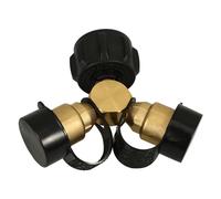 BAZEITFLOW Raccord en Y Pol pour Réservoir Propane et Barbecue au Gaz - Kit de Connexion Camping Sécurisé - Adaptateur en T pour Brûleur Manette - Accessoire Étanche pour Bouteille de Gaz