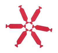 BAZEITFLOW Raclettes Autocollantes Antidérapantes 6 Pcs, Patchs pour Application Film Voiture, Trois Couches Épaisses, Rouge, Accessoires pour Covering Automobile, Protection Vitres