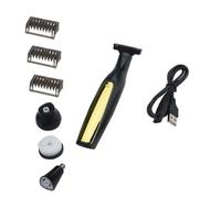 BAZEITFLOW Rasoir Électrique Professionnel Pour Hommes, Tondeuse Visage Étanche, Usb, Noir Et Or, Coupe-poils Nez Intégré, Usage Quotidien