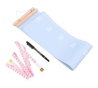 BAZEITFLOW Règle de Mesure Taille en Toile pour Garçon et Filles, Toise Suspendue en Bois Bleu, Facile à Transporter, pour Maternelle