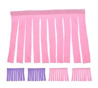 BAZEITFLOW Rideau Cachette pour Cobayes 4 Pièces, Rideau Suspendu à Pompons Rose et Violet, Cachette D’Angle pour Cage de Petits Animaux, Hamac Douillet pour Cochon D’Inde, Accessoire
