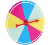 BAZEITFLOW Roue Fortune DIY 15 Cm Diamètre 8 Cases Colorées pour Jeu de Société, Plateau Tournant pour Loterie et Fêtes D’garçon et Filles, Accessoire Ludique Léger et Portable