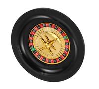 BAZEITFLOW Roue Fortune Russe 18 Cm Plateau Tournant Compact en Plastique Noir Jeu à Boire Interactif pour Soirées Karaoké Et Apéros