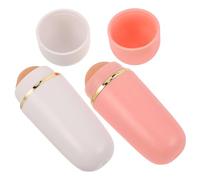 BAZEITFLOW Rouleau Absorbant le Sébum en Pierre Volcanique 2 Pièces Format Compact Contrôle de L'huile pour Peau Grasse Visage Unisexe Soin Quotidien