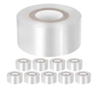 BAZEITFLOW Ruban de Greffage en PE Transparent 3 CM X 120 M Film Extensible Imperméable pour Arbres Fruitiers et Vergers 10 Rouleaux pour Jardinage Professionnel et Réparation Racinaire